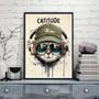 Imagem de Quadro Decorativo Gato Catitude 33X24Cm - Com Vidro