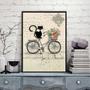Imagem de Quadro Decorativo Gato Com Bicicleta 24x18cm