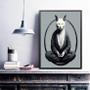 Imagem de Quadro Decorativo Gato Fendo Yoga 45X34Cm