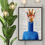 Imagem de Quadro Decorativo Girafa Gola Rolê 45X34Cm - Com Vidro
