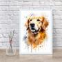 Imagem de Quadro Decorativo Golden Retriever Aquarela 45x34cm