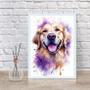 Imagem de Quadro Decorativo Golden Retriever Happy Aquarela 45X34Cm