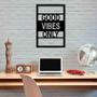 Imagem de Quadro Decorativo Good Vibes Only 3Mm Vado Preto - Mdf