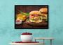 Imagem de Quadro Decorativo Gourmet Hambúrguer Hamburgueria Padarias Comércio Com Moldura RC003