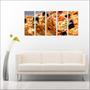 Imagem de Quadro Decorativo Gourmet Pizzarias Pizza Food 5 Peças GG5