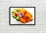 Imagem de Quadro Decorativo Gourmet Prato Feito Frango Vegetais Restaurantes Com Moldura RC068