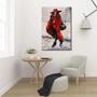 Imagem de Quadro Decorativo Grande Contemporâneo Conceitual Red Overcoat - 200x100cm