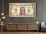 Imagem de Quadro Decorativo Grande Sala  Arte nota Dollar 98x50