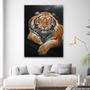 Imagem de Quadro Decorativo  Grande sala Tigre Luxo 60x40 Quadro Quarto Hall Cozinha