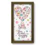 Quadro Decorativo - Happy - 19cm x 34cm - 007qdom - Allodi Imagem de Quadro Decorativo - Happy - 19cm x 34cm - 007qdom