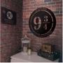 Imagem de Quadro Decorativo Harry Potter Plataforma 9 3/4 em MDF Preto 60cm Quarto Sala Enfeite escultura de parede