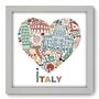 Imagem de Quadro Decorativo - I Love Italy - 22cm x 22cm - 067qdmb