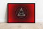 Imagem de Quadro Decorativo Illuminati Olho Que Tudo Vê Pirâmide Maçonaria Com Moldura RC008