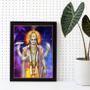 Imagem de Quadro Decorativo Indiano Vishnu 24x18cm - Madeira Branca