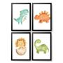 Imagem de Quadro Decorativo Infantil Dinossauros Baby Aquarela