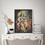 Imagem de Quadro Decorativo Jay Shree Ram 24x18cm - Moldura Branca