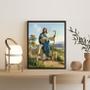 Imagem de Quadro Decorativo Jesus Com Cordeiros 33x24cm