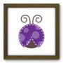 Imagem de Quadro Decorativo - Joaninha Roxa - 22cm x 22cm - 017qdim