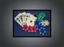 Imagem de Quadro Decorativo Jogos Baralho Naipe Cartas Poker Com Moldura RC030