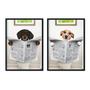 Imagem de Quadro Decorativo Kit 2 Cachorro Lendo Jornal Sala Escritório Banheiro