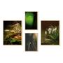 Imagem de Quadro Decorativo Kit 4 Foto Natureza Verde Paisagem Cozinha