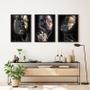 Imagem de Quadro Decorativo Kit Mulher Black e Gold 60x40 Sala Quarto