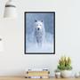 Imagem de Quadro Decorativo Laminado Lobo Branco Neve Animal 43x63