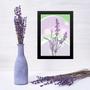 Imagem de Quadro Decorativo Lavanda - Lilás e Verde 24x18cm - com vidro