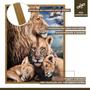 Imagem de Quadro Decorativo Leão Leoa e Filhotes Animal 005 40x60
