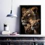 Imagem de Quadro Decorativo Leoa Com Filhotes 24X18Cm