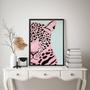 Imagem de Quadro Decorativo Leopardo Soft 24X18Cm - Com Vidro