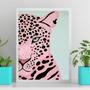 Imagem de Quadro Decorativo Leopardo Soft 45X34Cm - Com Vidro