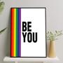 Imagem de Quadro Decorativo LGBT Be You 24x18cm - com vidro