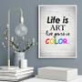 Imagem de Quadro Decorativo Life Is Art 24x18cm - com vidro