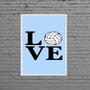 Imagem de Quadro Decorativo Love Bola Volei 24X18Cm - Com Vidro