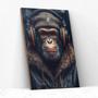 Imagem de Quadro Decorativo Macaco Fone De Ouvido Gorro Jaqueta Gamer