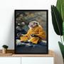 Imagem de Quadro Decorativo Macaco Meditando 33x24cm - com vidro