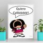 Imagem de Quadro Decorativo Mafalda Café 24X18Cm - Com Vidro