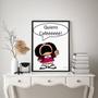 Imagem de Quadro Decorativo Mafalda Café 24x18cm - com vidro