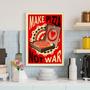 Imagem de Quadro Decorativo Make Pizza Not War 24x18cm - com vidro