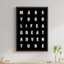 Imagem de Quadro Decorativo Make Your Life A Great Adventure 45X34Cm