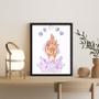 Imagem de Quadro Decorativo Mão Astral 24x18cm - com vidro
