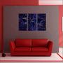 Imagem de Quadro Decorativo Mapa Mundo Estrelas Espaço Salas Quartos Com 3 peças Com Moldura