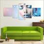 Imagem de Quadro Decorativo Maquiagem Salão De Beleza Fashion Hair 5 Peças TT9