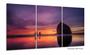 Imagem de Quadro Decorativo Mar Entardecer Primavera 120x60 3 pç