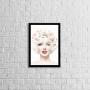 Imagem de Quadro Decorativo Marilyn Monroe Flores 45x34cm - com vidro