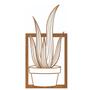 Imagem de Quadro Decorativo Mdf Carvalho Vaso De Planta 40X20Cm