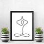 Imagem de Quadro Decorativo Minimalista Yoga 24x18cm - com vidro