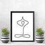 Imagem de Quadro Decorativo Minimalista Yoga 45X34 C/Vidro - Branca