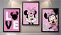 Imagem de Quadro Decorativo Minnie Disney Infantil Quarto Menina Kit 3 peças